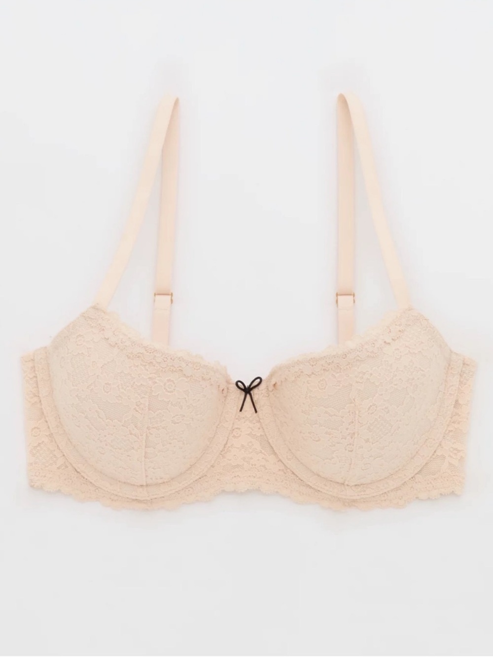 aerie Lace Balconette Bra in Nude Blush